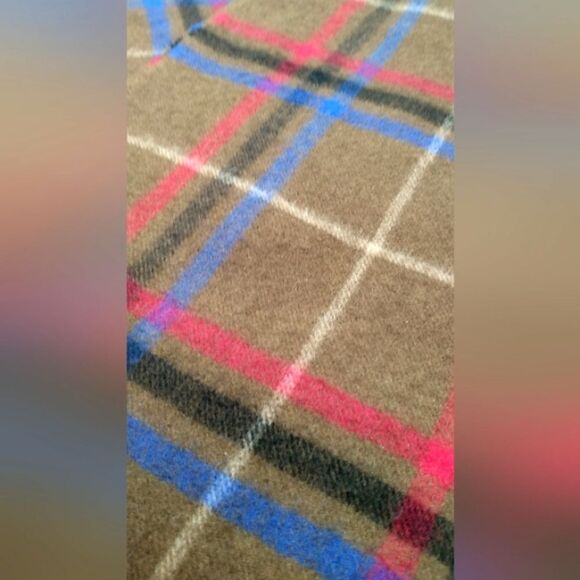 Cashmere Wool Fringe Winter Scarf Plaid - Picture 8 of 12